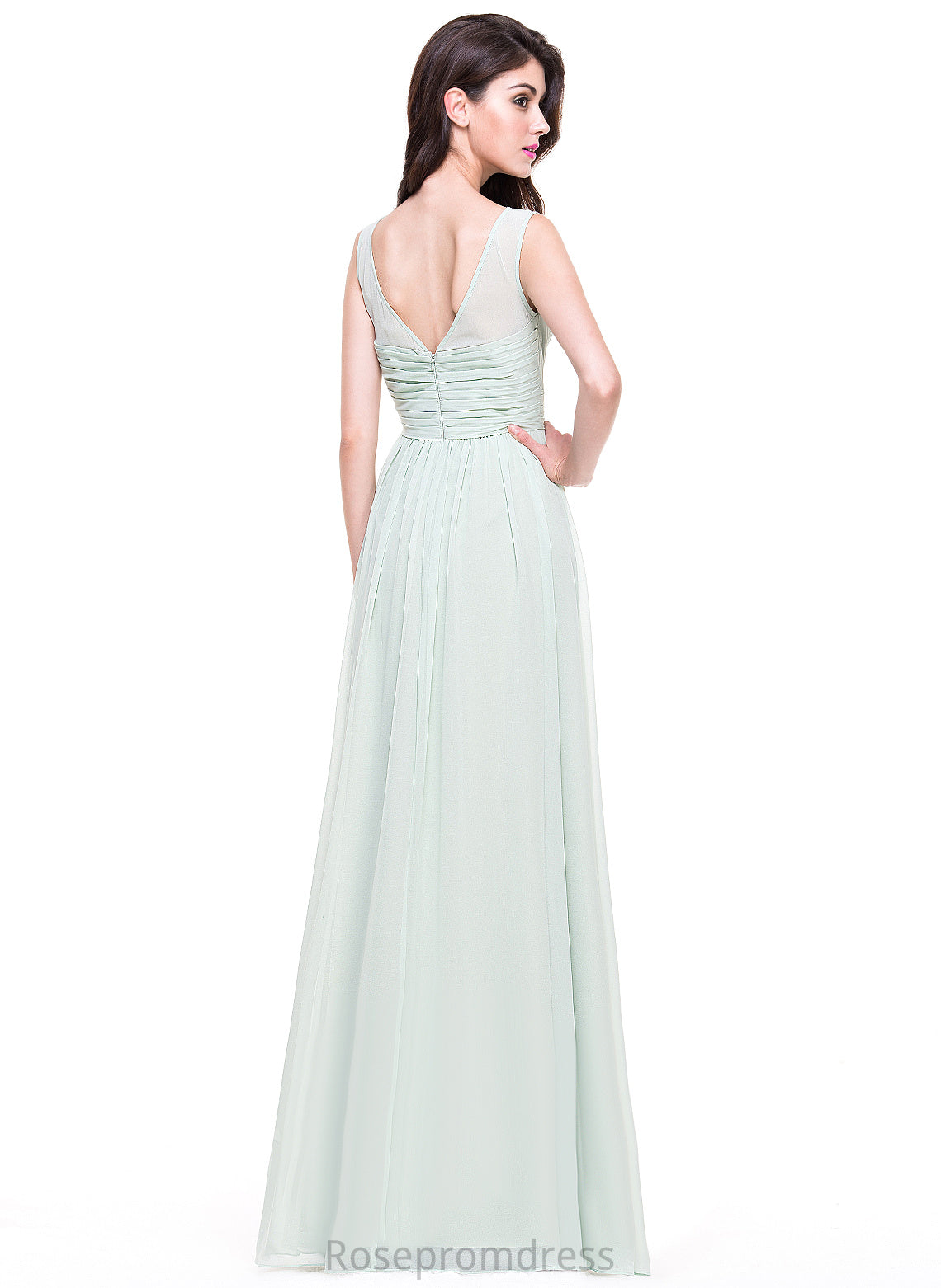 Scoop Fabric Length A-line Straps&Sleeves Floor-Length Neckline Silhouette Claire Straps A-Line/Princess Natural Waist Bridesmaid Dresses