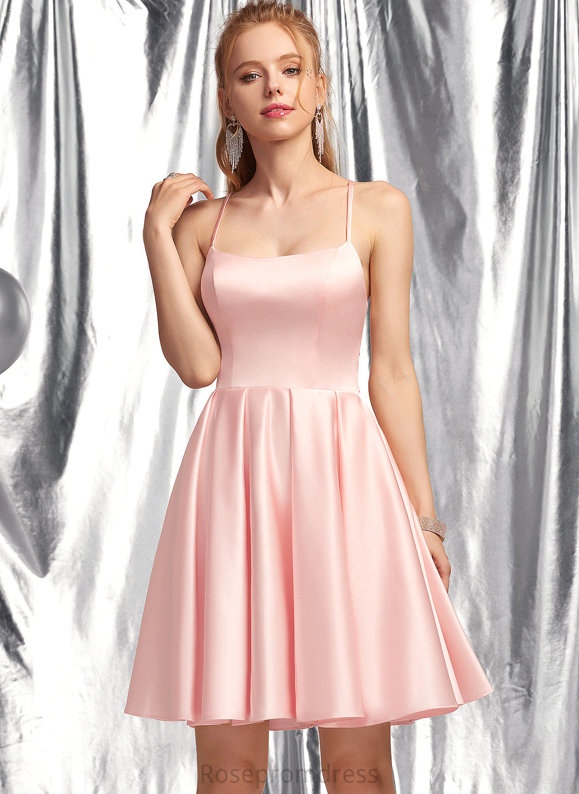 Satin Square Jazmyn Prom Dresses Short/Mini A-Line