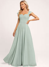 Load image into Gallery viewer, Square Floor-Length Length A-line OfftheShoulder Neckline Straps&amp;Sleeves Silhouette Fabric Peggie Bridesmaid Dresses