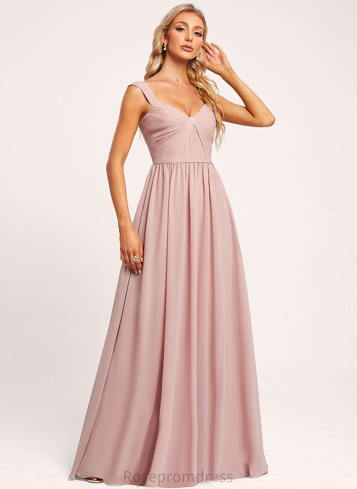 V-Neck Floor-Length Straps&Sleeves Fabric Length OfftheShoulder A-line Silhouette Neckline Suzanne Bridesmaid Dresses