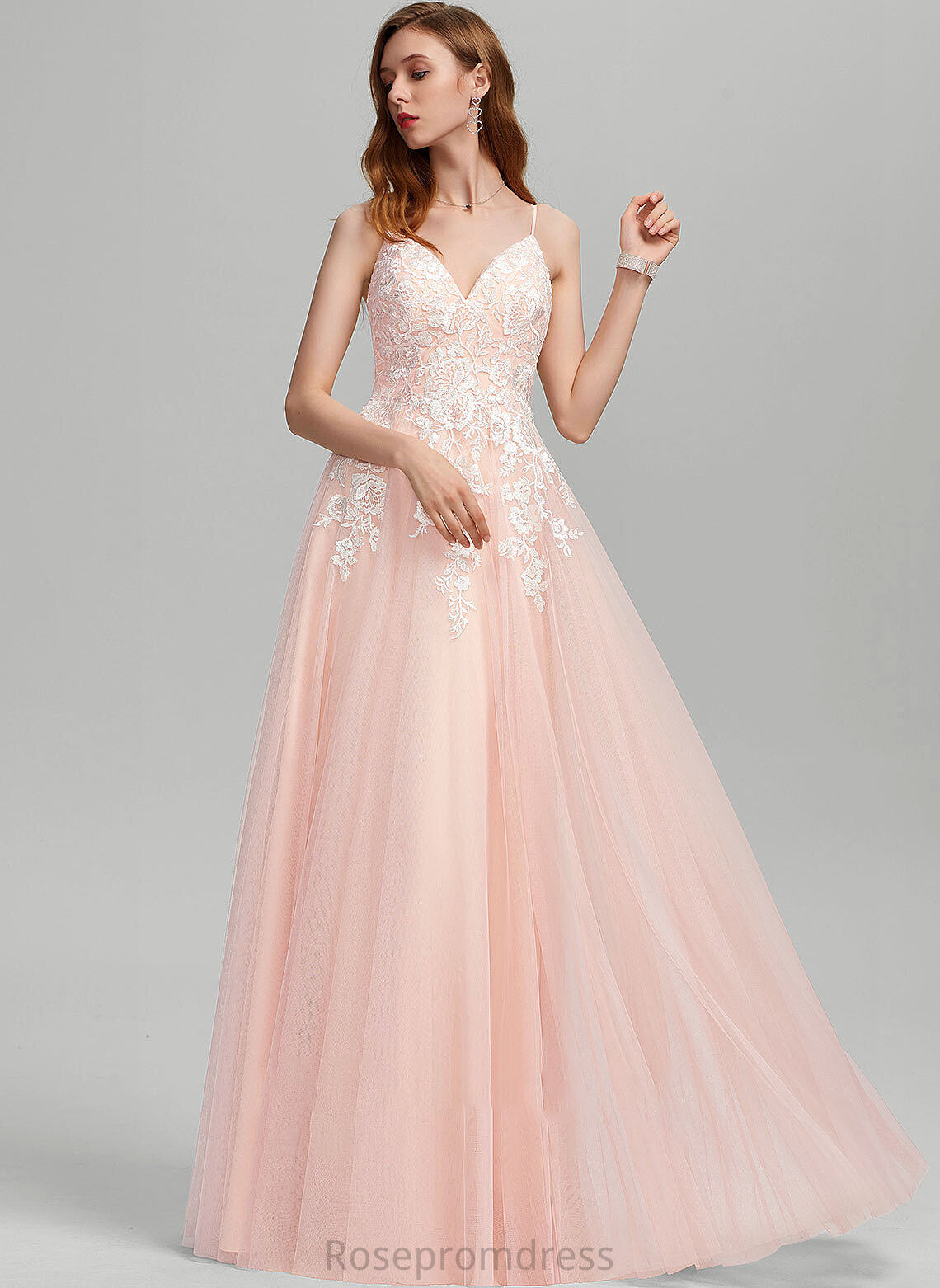 Floor-Length Sequins With Tulle Victoria Sweetheart Ball-Gown/Princess Prom Dresses