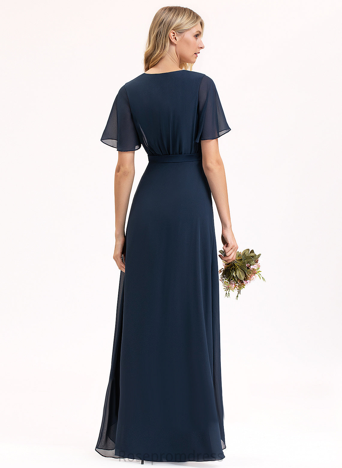 Neckline Fabric Length A-line V-Neck Asymmetrical Embellishment Silhouette Helena A-Line/Princess Spaghetti Staps Natural Waist Bridesmaid Dresses