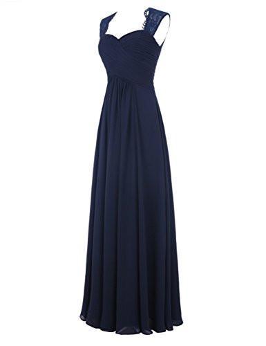 Chiffon Bridesmaid Dress Long Lace Prom Dress Evening Dress