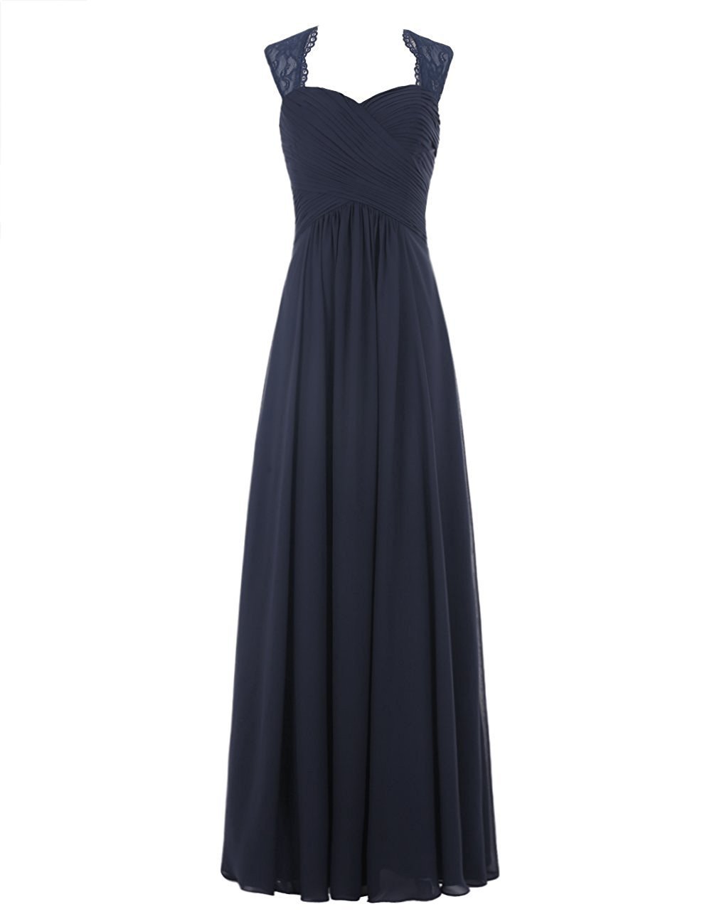 Chiffon Bridesmaid Dress Long Lace Prom Dress Evening Dress