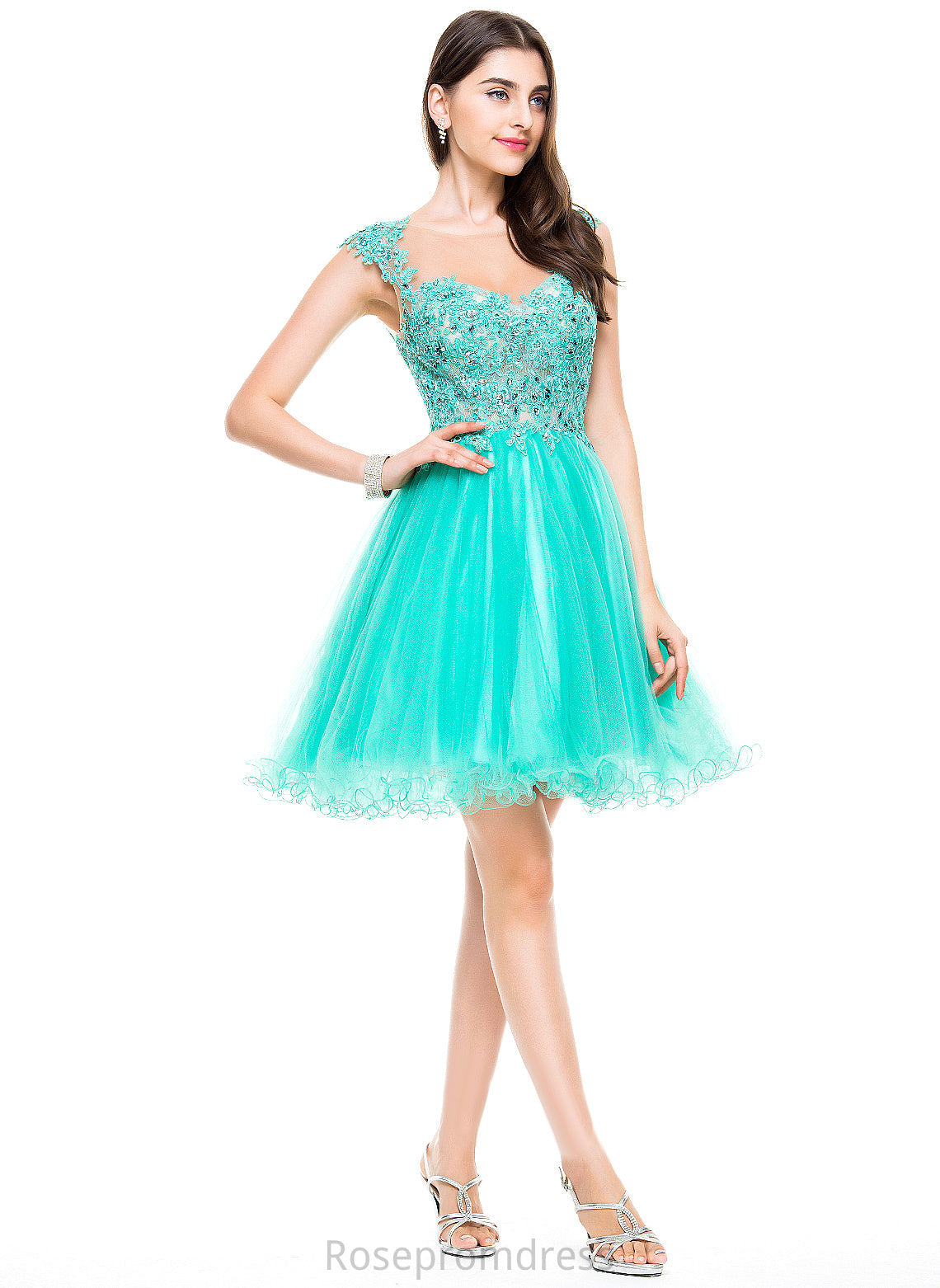 Sequins Beading Dress With Tulle Lace Appliques Short/Mini Homecoming Dresses Melany Sweetheart Homecoming A-Line