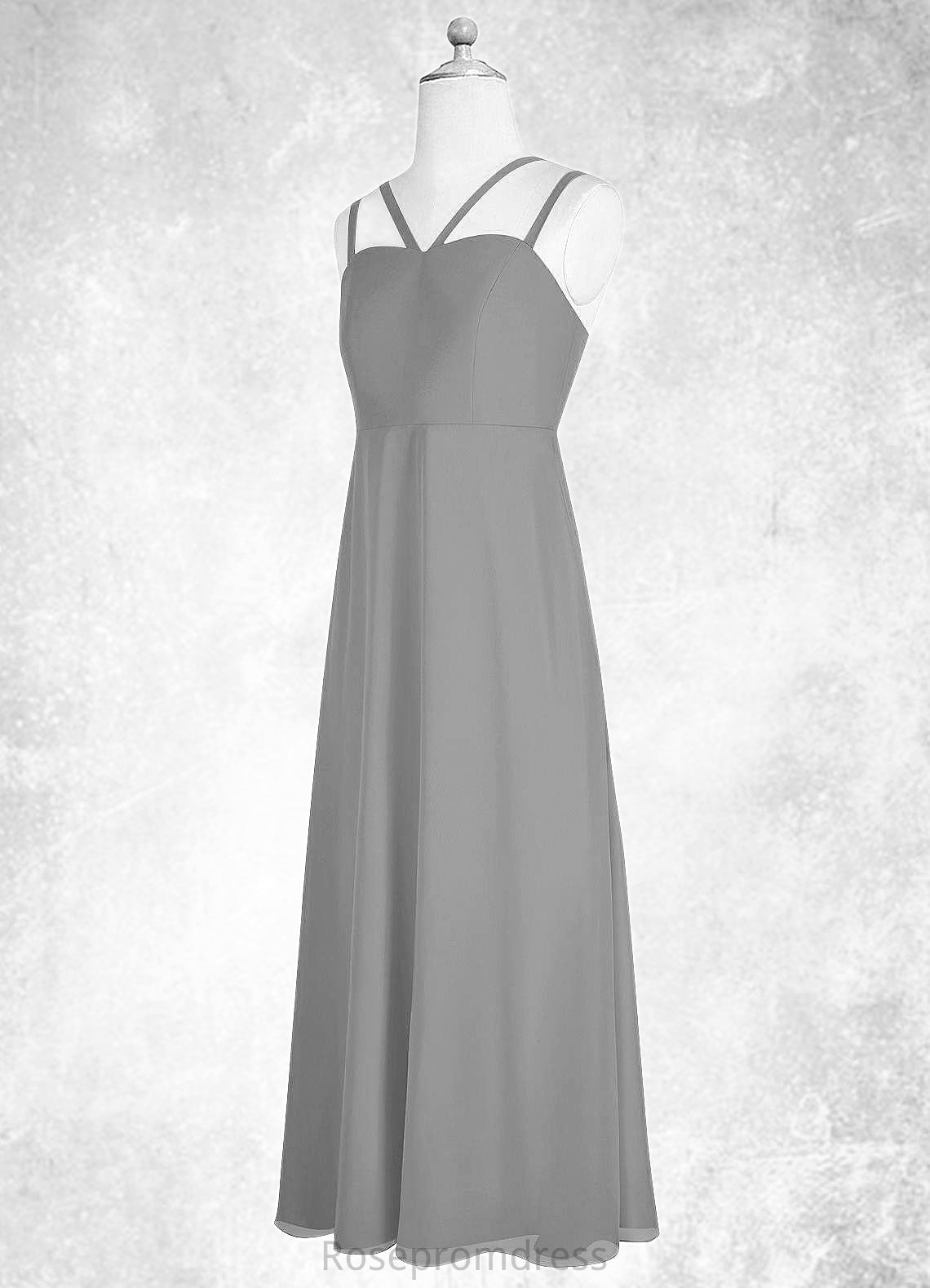 Savannah A-Line Sweetheart Neckline Chiffon Floor-Length Junior Bridesmaid Dress SRSP0020006