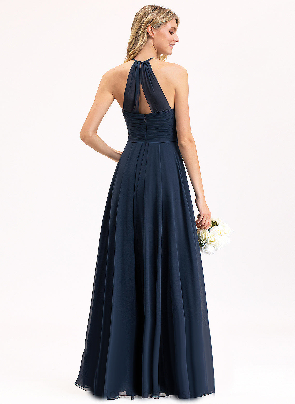 Pleated Fabric Silhouette Length Floor-Length Neckline Embellishment Scoop A-Line Rory Bridesmaid Dresses