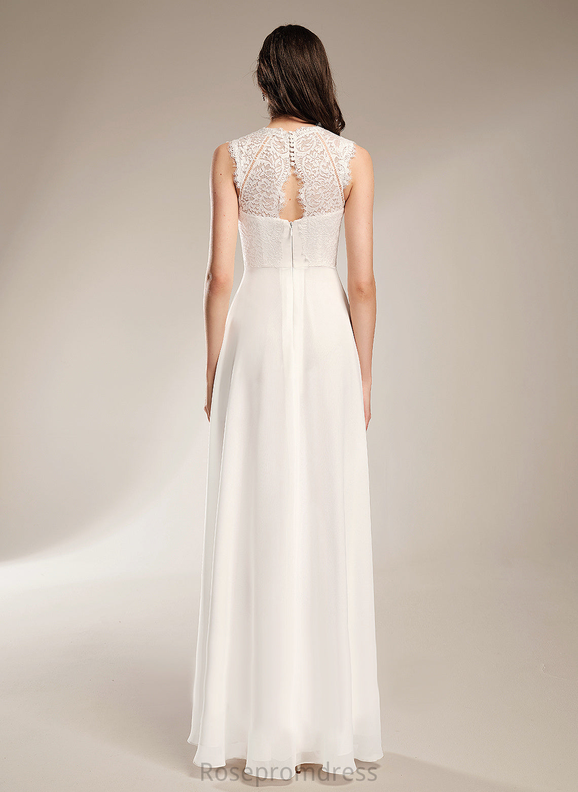 Chiffon Scoop Dress Floor-Length Wedding Wedding Dresses A-Line Lace Carolina