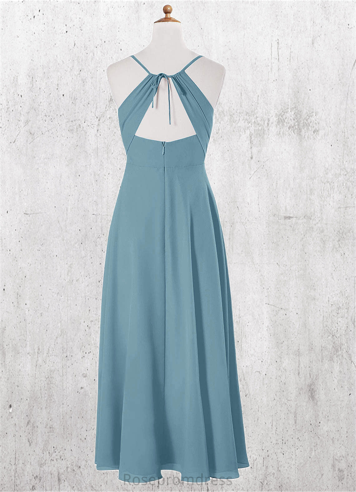 Mylie A-Line Pleated Chiffon Floor-Length Junior Bridesmaid Dress SRSP0019972