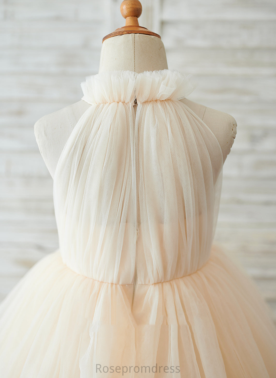 Floor-length Sleeveless Ball-Gown/Princess - Tulle Girl Flower Girl Dresses Neck Flower Dress High Renee