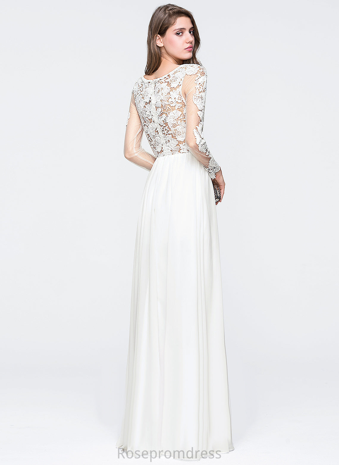 Jazmyn Prom Dresses A-Line Floor-Length Sweetheart Chiffon Lace