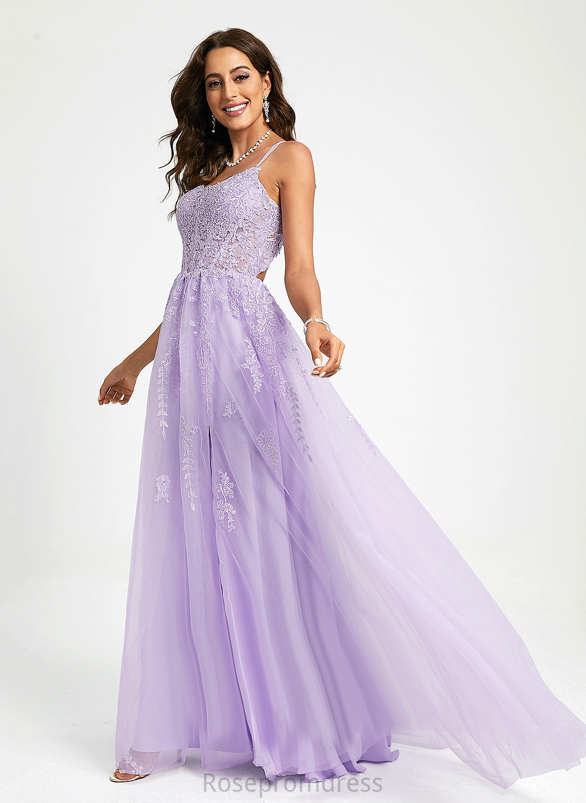 Tulle Scoop Prom Dresses Sequins Sweep With Mayra Train Ball-Gown/Princess Lace