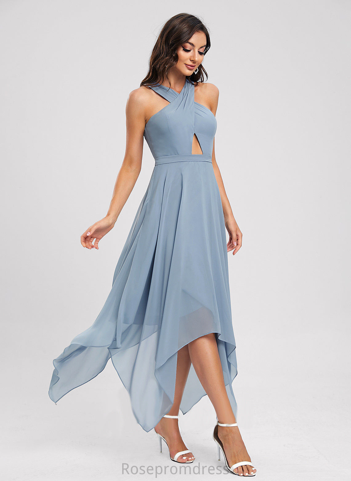 Cocktail Cocktail Dresses Sarah Chiffon A-Line Dress Asymmetrical V-neck