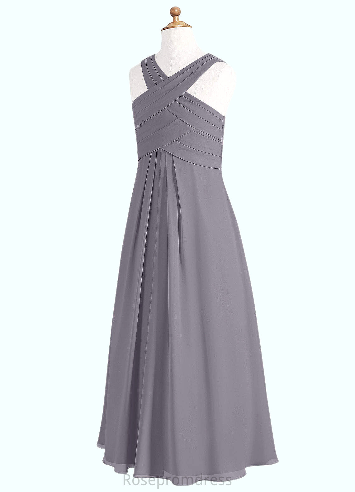 Peyton A-Line Pleated Chiffon Floor-Length Junior Bridesmaid Dress SRSP0019977