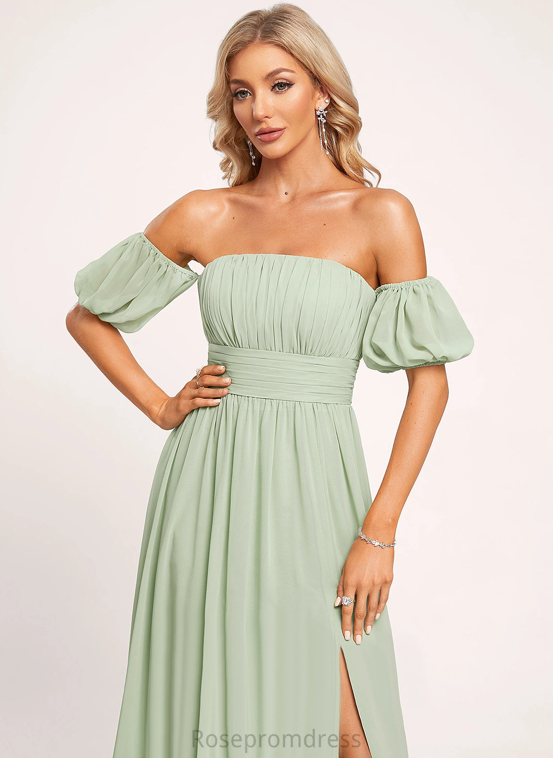 Floor-Length BackStyle Straps&Sleeves Fabric Length Silhouette Sleeveless A-line Una Floor Length A-Line/Princess One Shoulder Bridesmaid Dresses