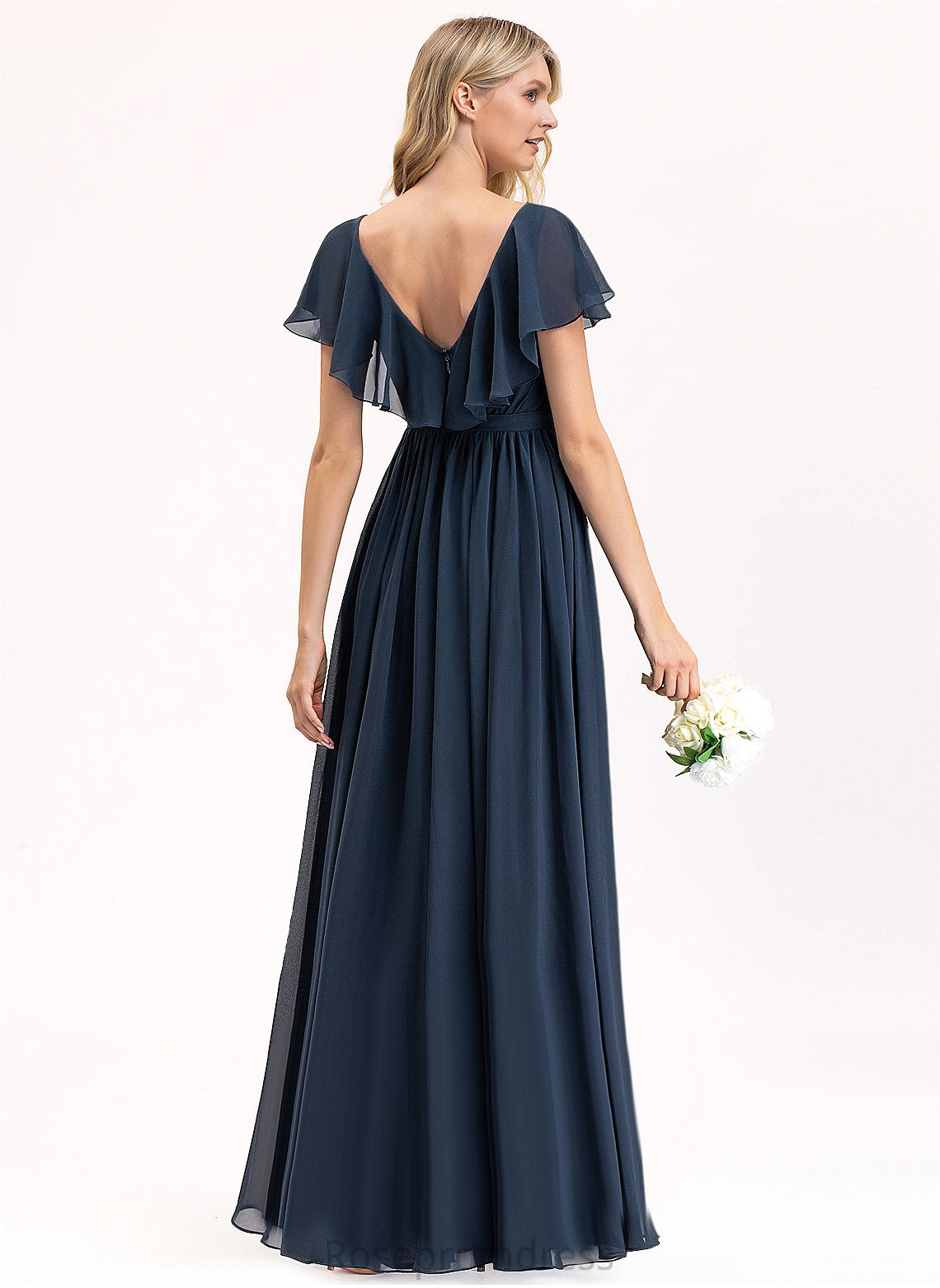 Length Silhouette Embellishment Floor-Length Fabric Neckline A-line V-Neck Fiona Bridesmaid Dresses