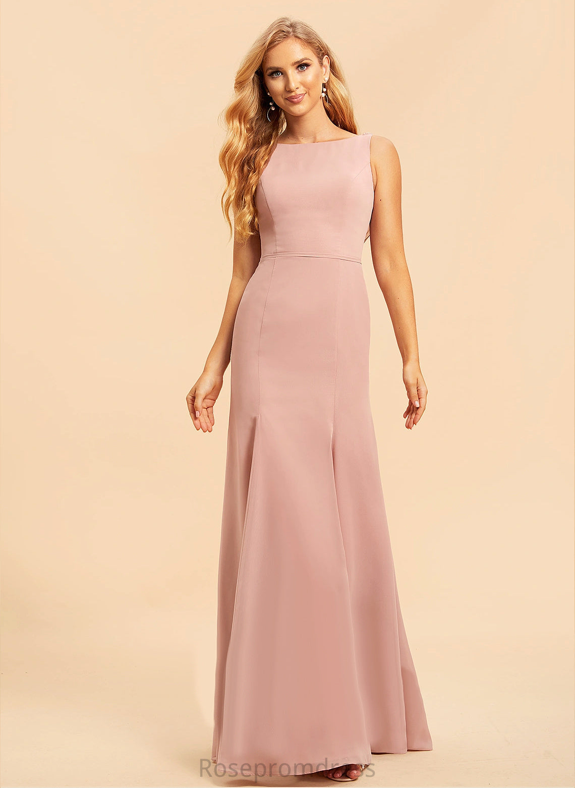 Silhouette Trumpet/Mermaid Sleeveless Length BackStyle Lace Floor-Length Fabric Straps&Sleeves Giselle Bridesmaid Dresses