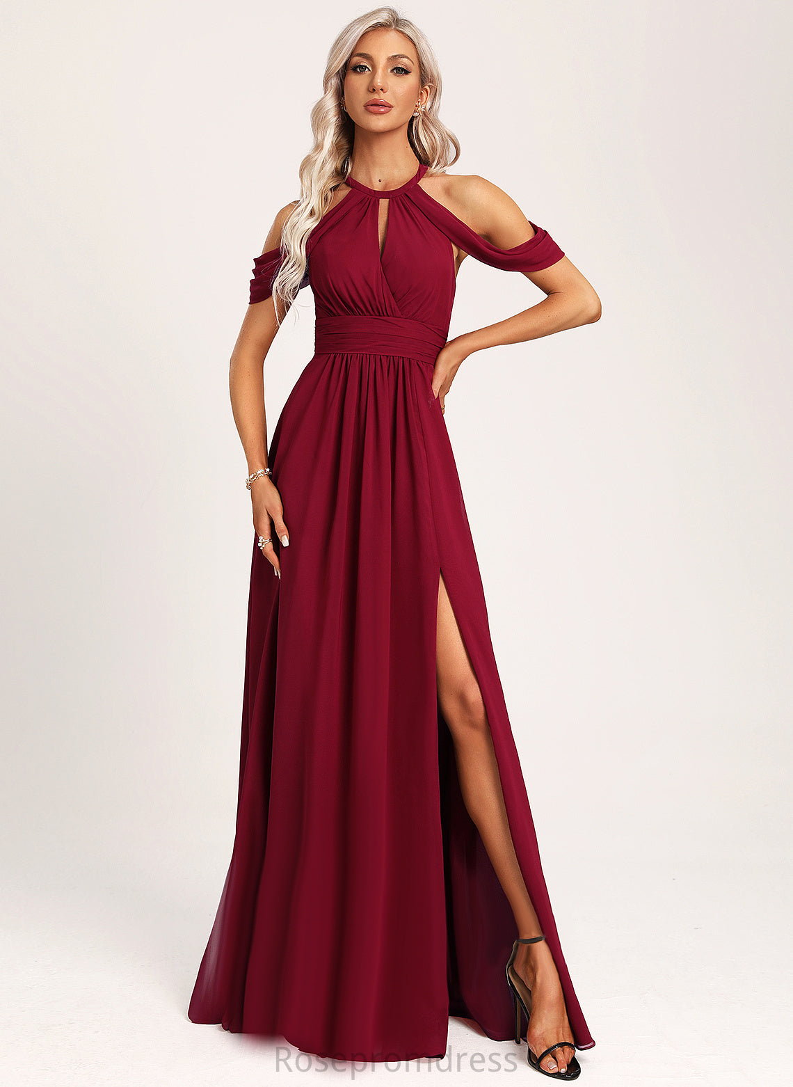 Silhouette Halter Length Fabric Floor-Length A-Line Straps&Sleeves Neckline Lola Floor Length Off The Shoulder Sheath/Column Bridesmaid Dresses