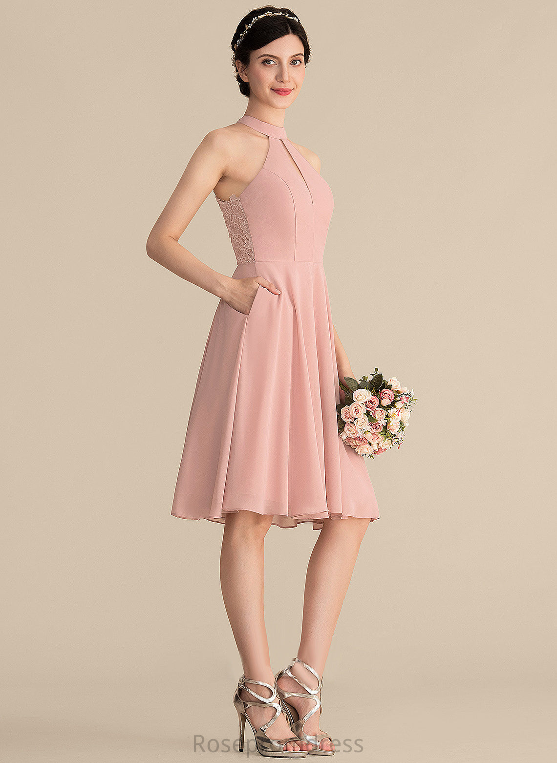 Straps&Sleeves A-line Silhouette Scoop Fabric Length Neckline Knee-Length Tamara Floor Length A-Line/Princess Natural Waist Bridesmaid Dresses