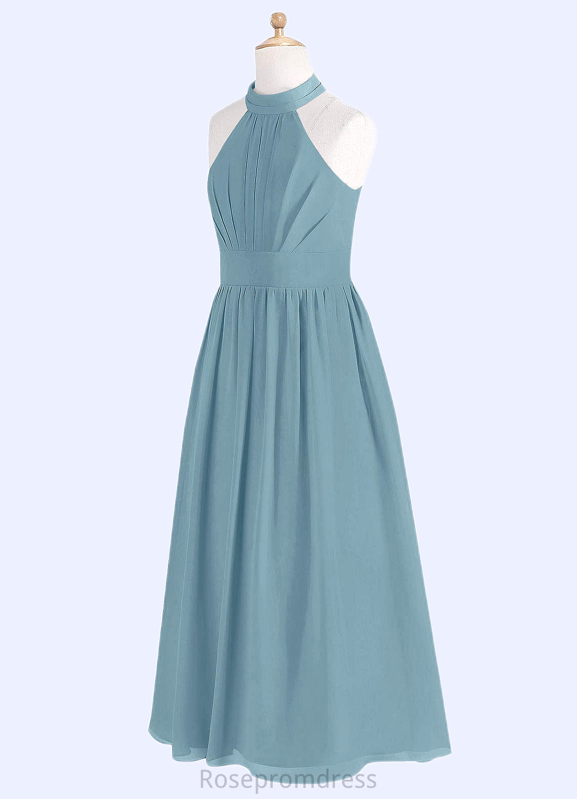 Leyla A-Line Pleated Chiffon Floor-Length Junior Bridesmaid Dress SRSP0019988