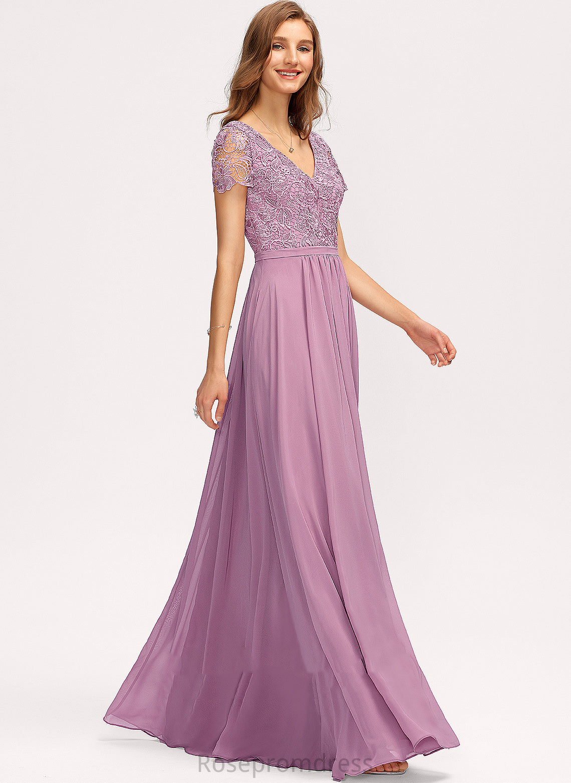 Fabric SplitFront Silhouette Length A-Line Floor-Length Neckline Embellishment V-neck Mercedes Floor Length Spaghetti Staps Bridesmaid Dresses