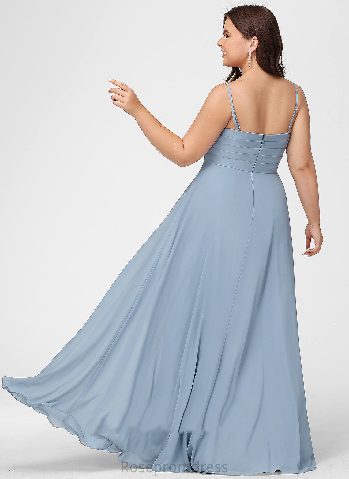 V-neck Pleated Length A-Line Silhouette Neckline Embellishment Floor-Length Fabric Molly Floor Length V-Neck Bridesmaid Dresses