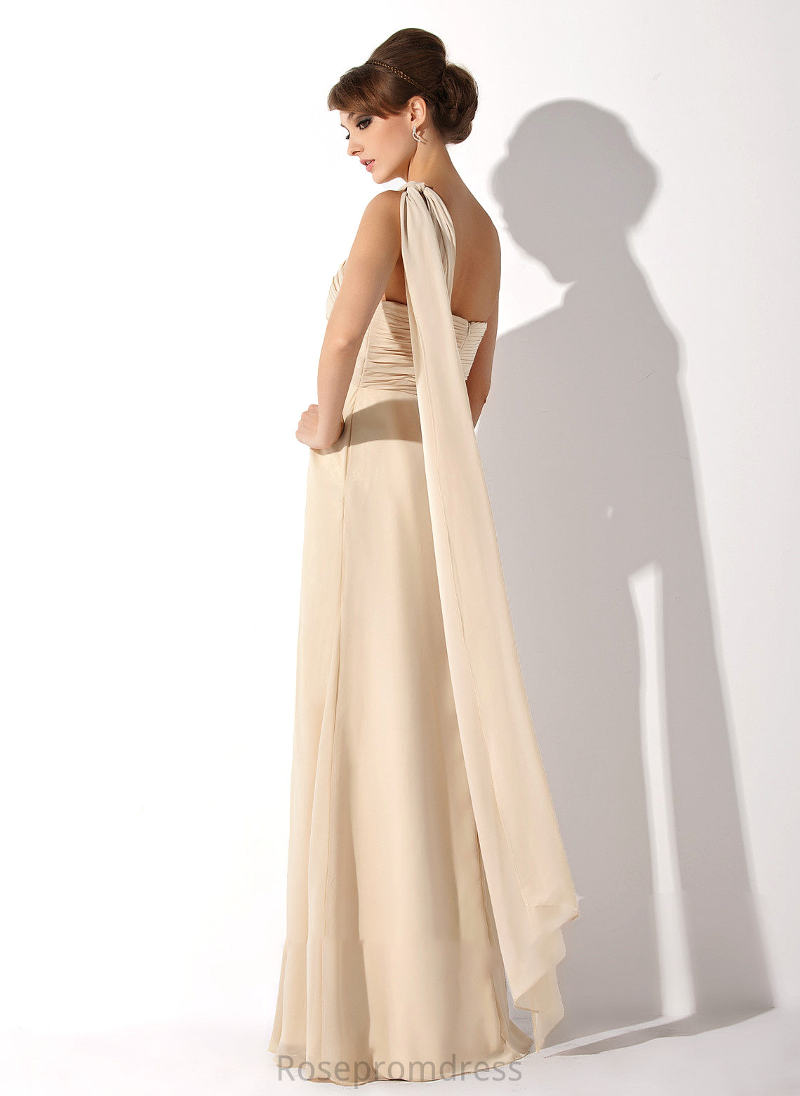 Bride Chiffon the Alma Mother of the Bride Dresses Floor-Length Mother Empire One-Shoulder With Ruffle of Dress