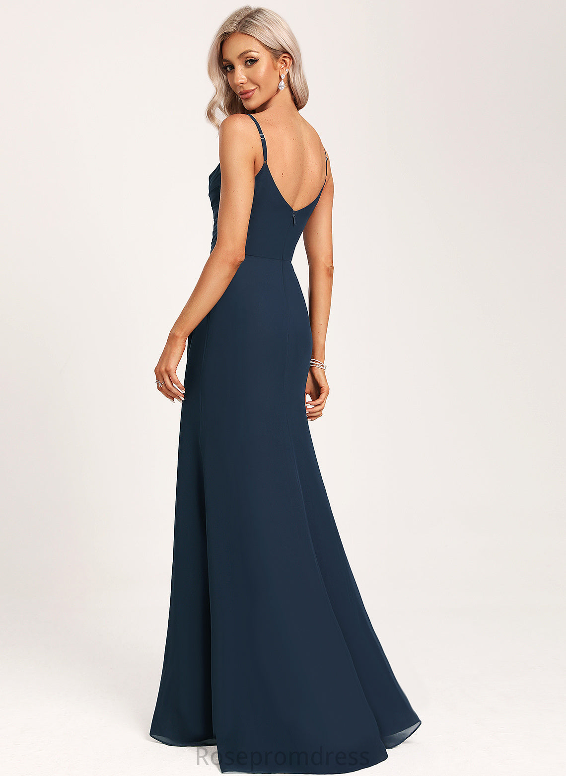 Cowl Silhouette Length Trumpet/Mermaid Straps&Sleeves Neckline Floor-Length Fabric Giana Bridesmaid Dresses