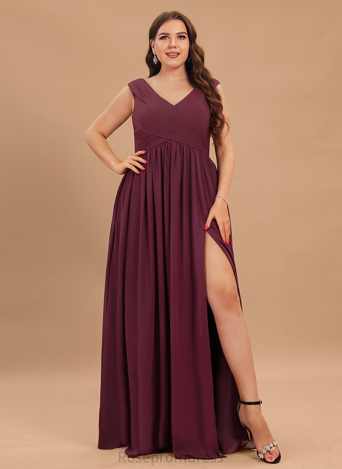 OfftheShoulder Fabric A-line Floor-Length Silhouette Length Neckline Straps&Sleeves Ally Sheath/Column Natural Waist Floor Length Bridesmaid Dresses