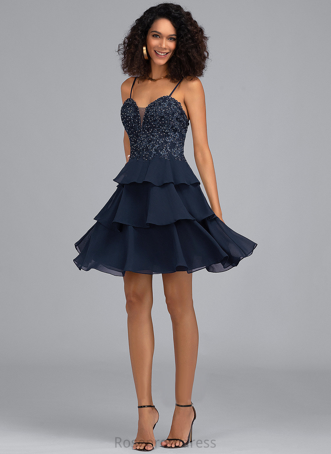 A-Line Sequins Dress Homecoming Beading Maddison With Chiffon Short/Mini Homecoming Dresses Lace Sweetheart