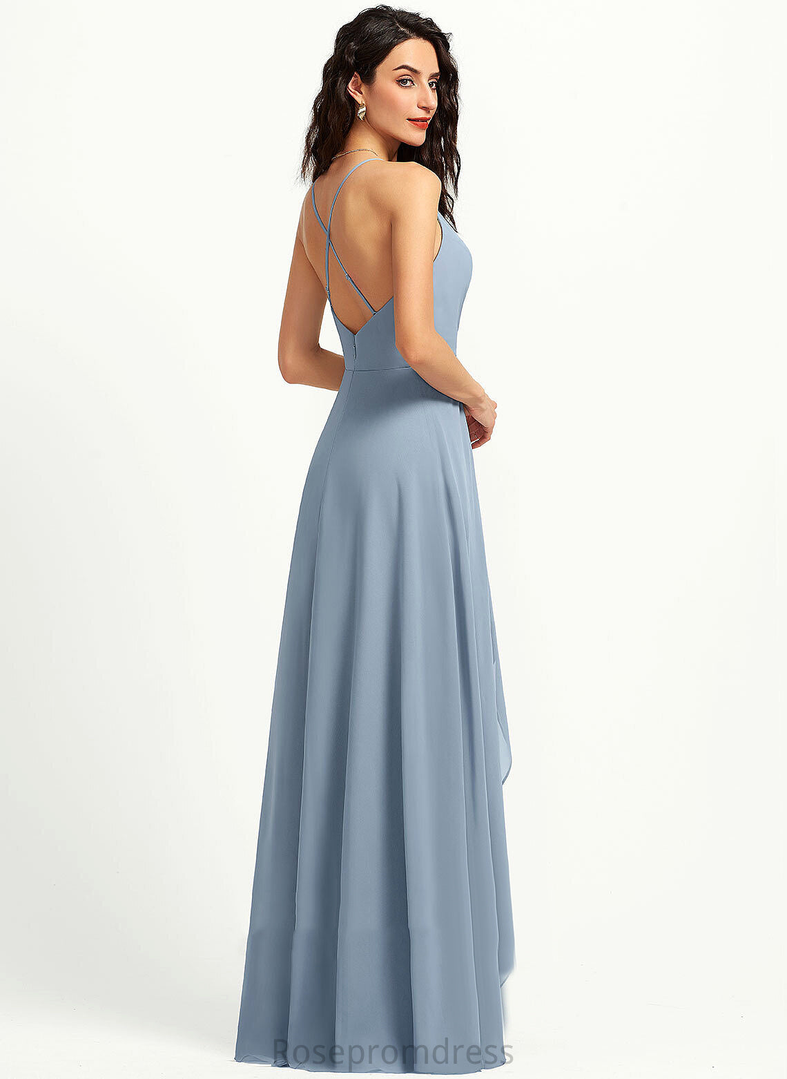 Asymmetrical Kaylynn Dress Chiffon Cocktail V-neck A-Line Cocktail Dresses