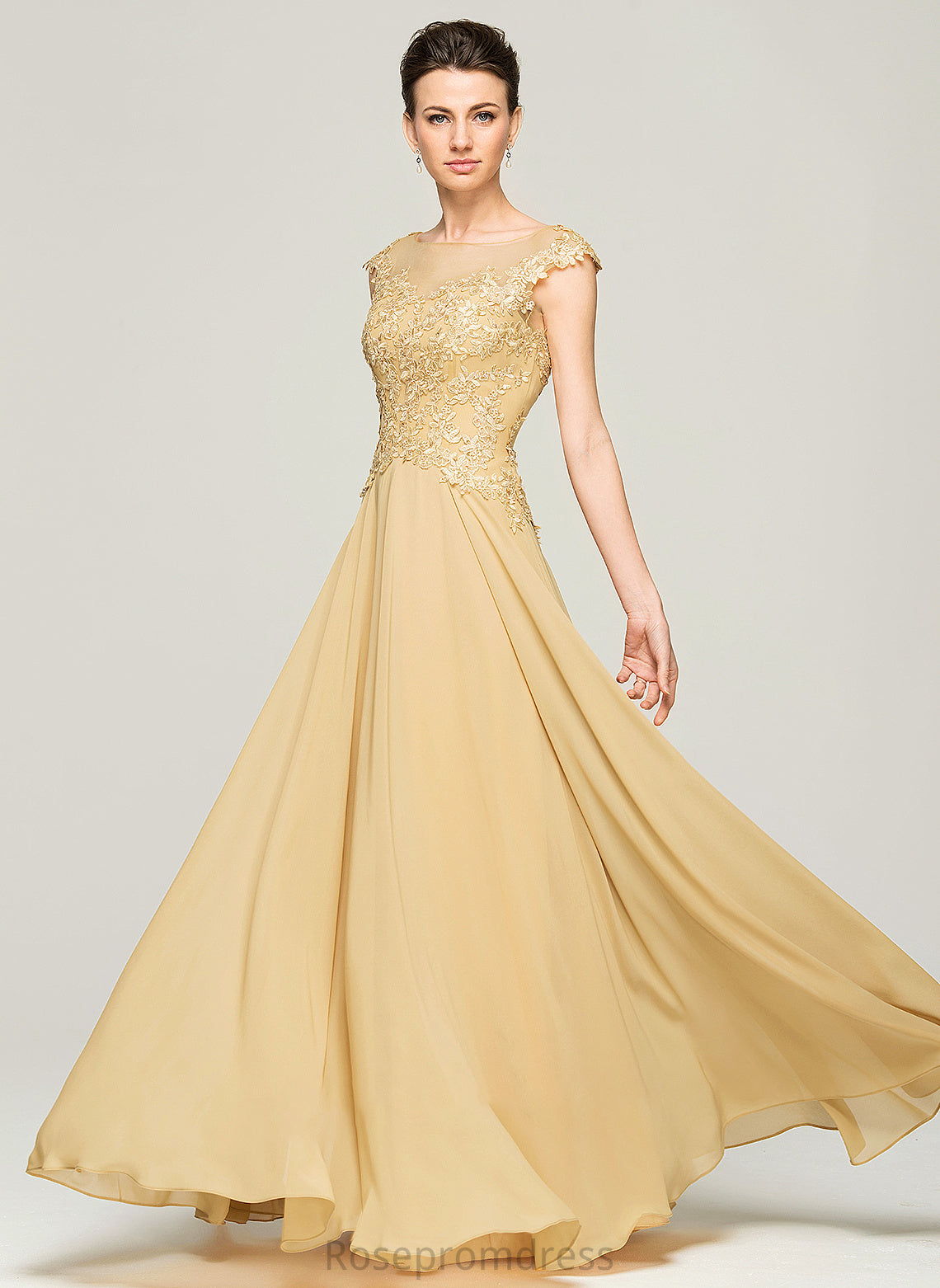 Sequins Shaylee Beading Floor-Length Bride Dress Mother of the Bride Dresses Scoop With the of Mother Chiffon A-Line Neck Lace