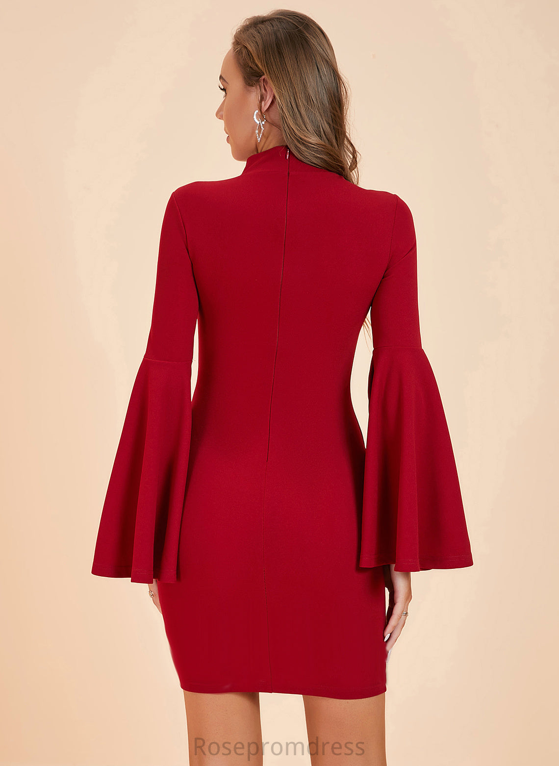 Neck Dresses Elegant Sleeves High America Mini Long Bodycon Club Dresses Polyester