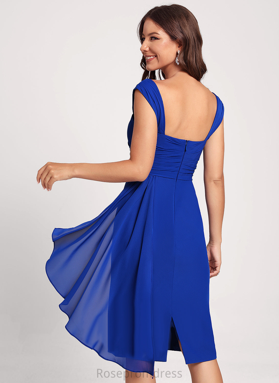 Dress Cocktail Georgia Knee-Length Sheath/Column Chiffon Club Dresses Sweetheart