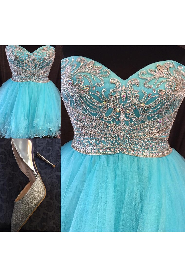 2024 Homecoming Dresses A Line Sweetheart Short/Mini With Beading