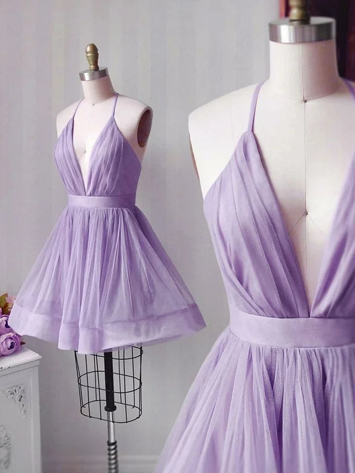 Purple Homecoming Dresses Formal Graduation Kathy Evening Dresses CD22662