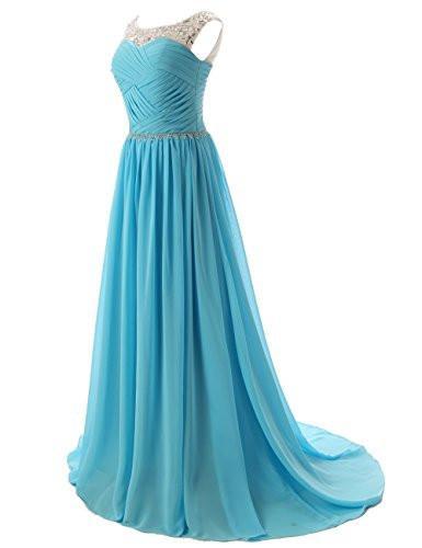 Beaded Straps Bridesmaid Prom Dress with Sparkling Embellished Waist