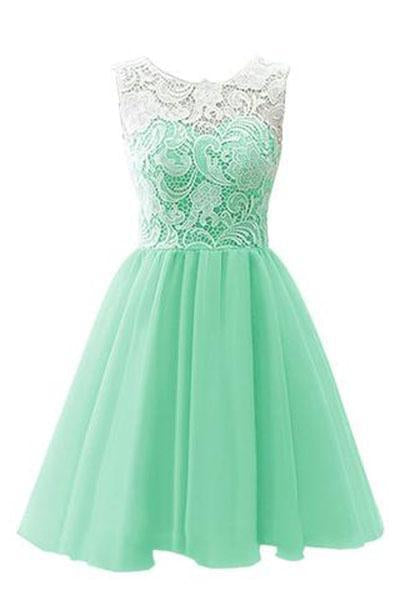 Flower Girl / Adult Ball Gown Lace Short Prom Dress RS217