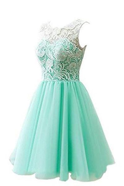 Flower Girl / Adult Ball Gown Lace Short Prom Dress RS217