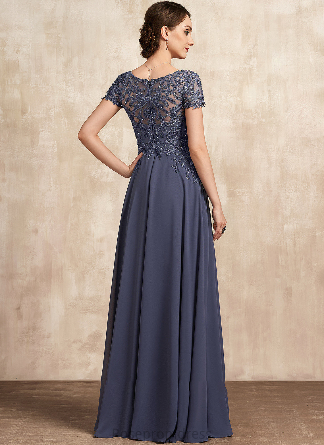 Sequins Mother of the Bride Dresses Dress Jazlene V-neck Chiffon Bride the Lace A-Line Mother Beading With of Floor-Length