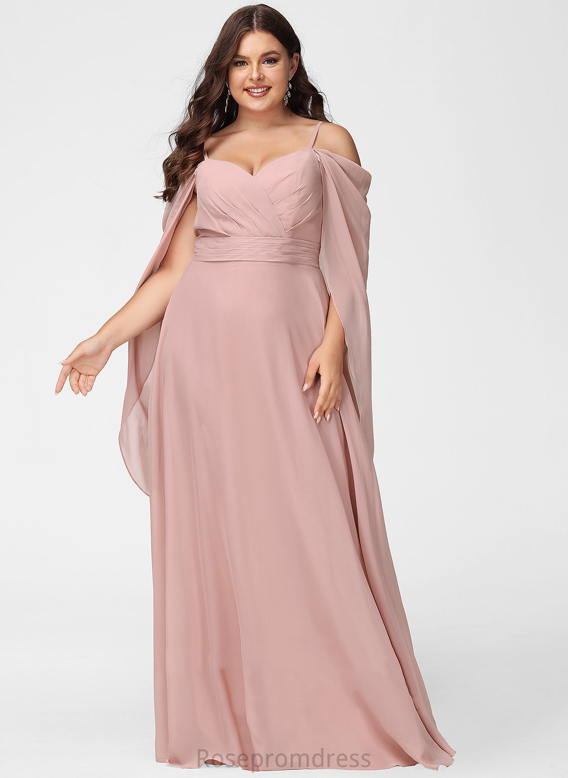 Straps Fabric Silhouette Length V-neck Floor-Length A-Line Neckline Dana Floor Length A-Line/Princess Sleeveless Bridesmaid Dresses