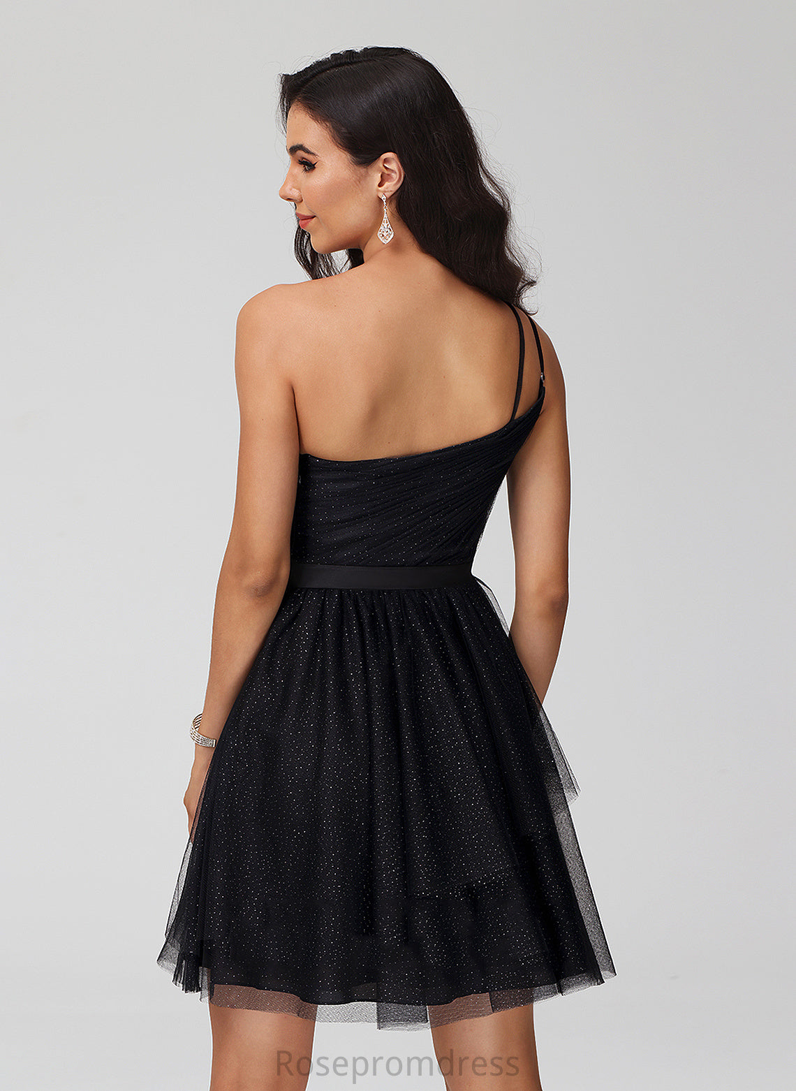 One-Shoulder With Homecoming Dresses Nylah Homecoming Short/Mini Tulle Dress Beading Sequins A-Line