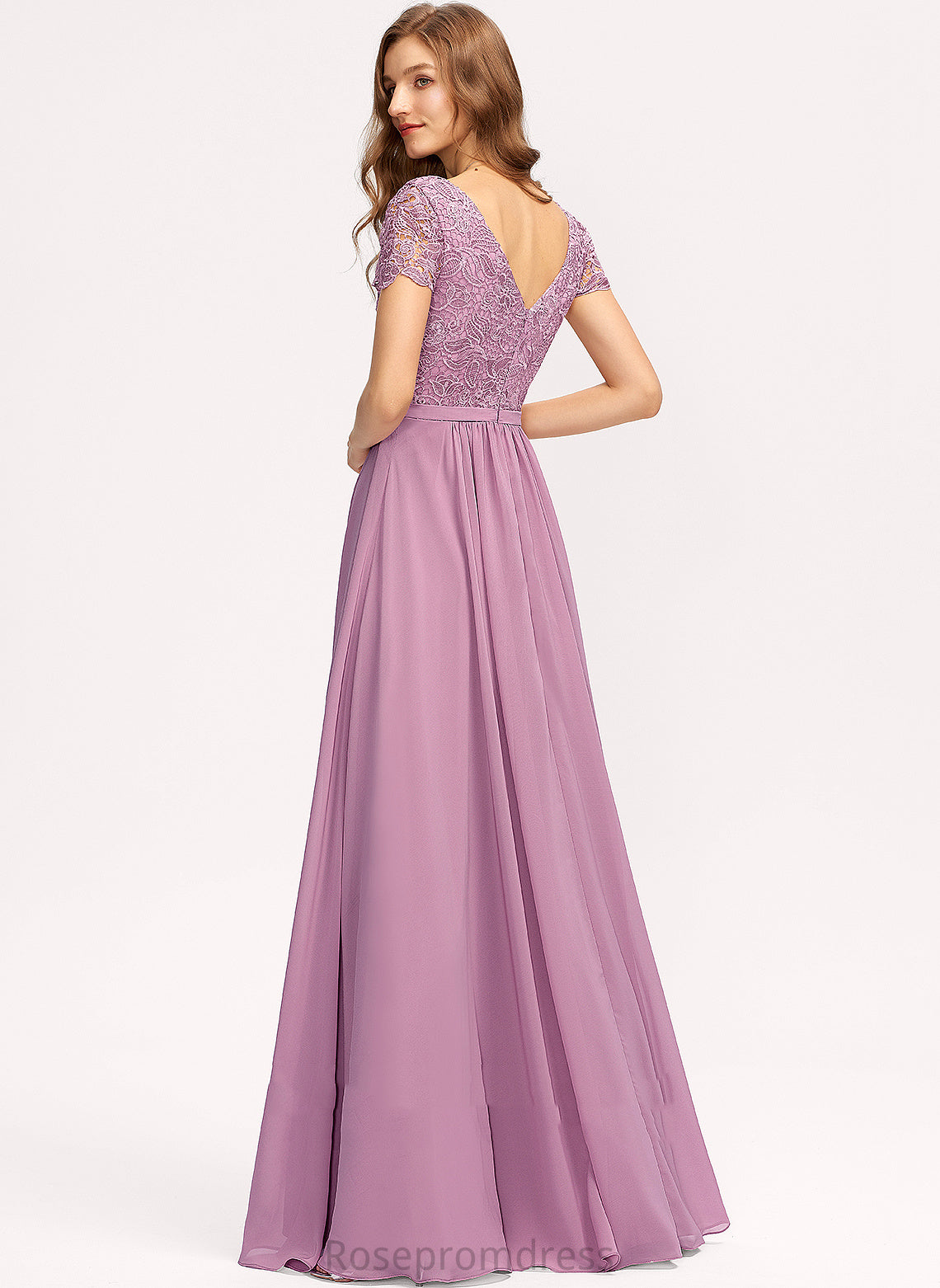 Fabric SplitFront Silhouette Length A-Line Floor-Length Neckline Embellishment V-neck Mercedes Floor Length Spaghetti Staps Bridesmaid Dresses