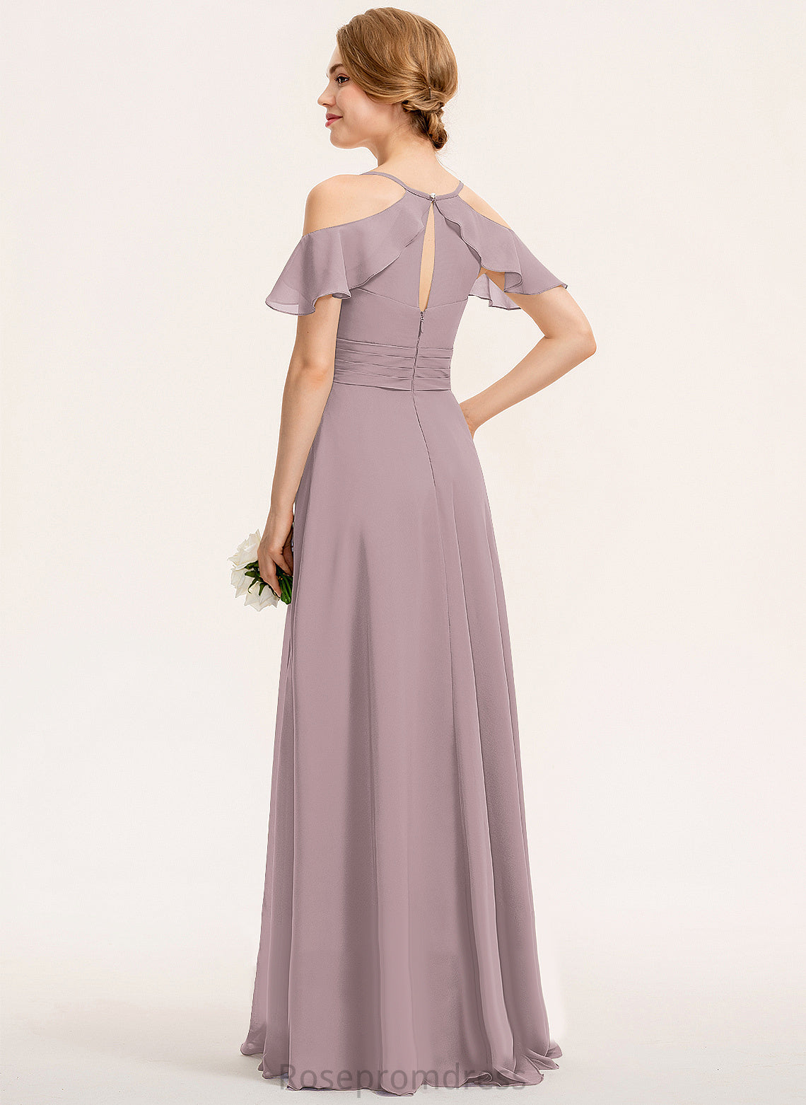 Fabric Straps&Sleeves Floor-Length A-Line Silhouette Pleated Length Embellishment Carley Floor Length Sleeveless Natural Waist Bridesmaid Dresses