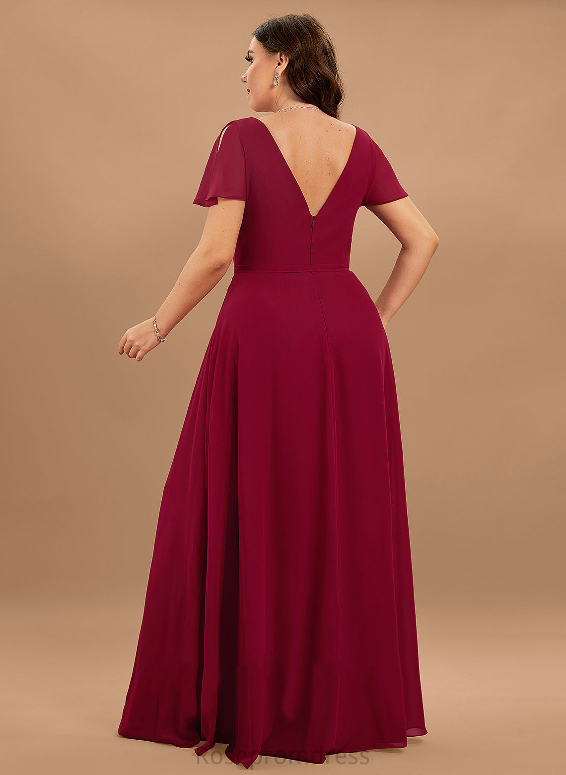 V-Neck Ellie A-line Chiffon Formal Dresses Dresses