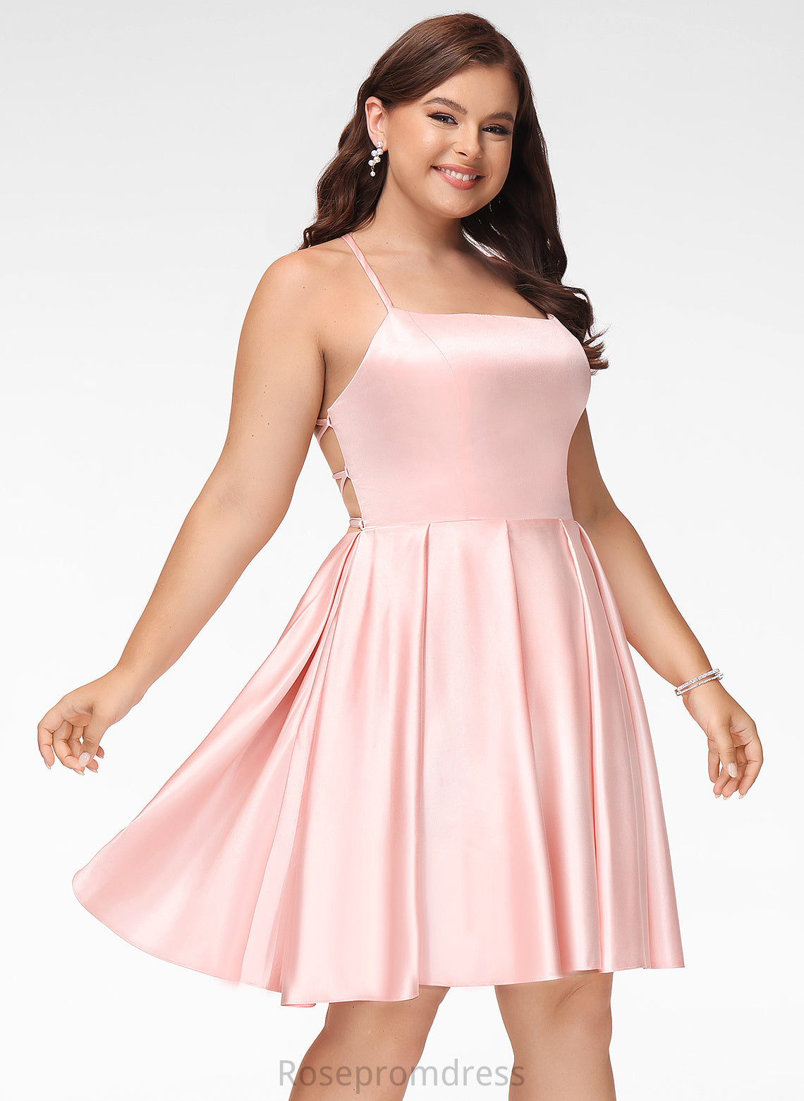 Satin Square Jazmyn Prom Dresses Short/Mini A-Line