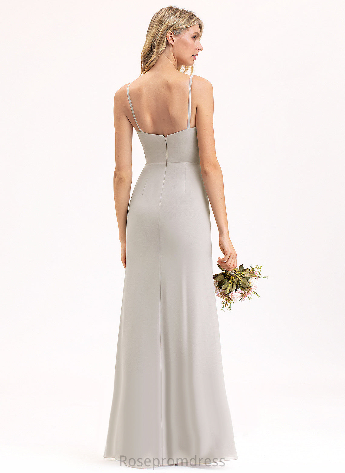 Length Fabric Square Sleeveless Floor-Length Straps&Sleeves SpaghettiStraps BackStyle Neckline Rosemary Natural Waist Floor Length Bridesmaid Dresses