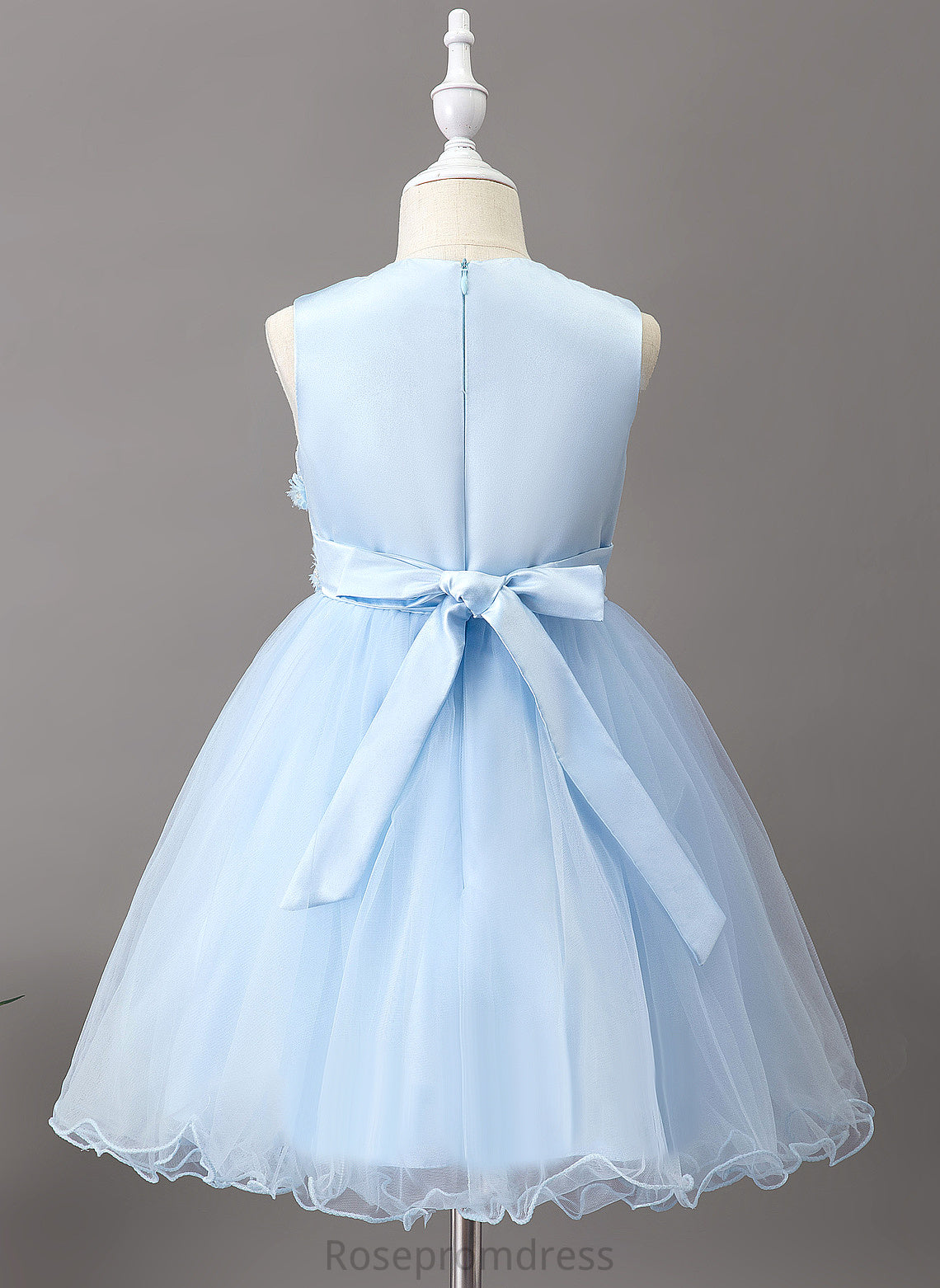 With Sleeveless Girl Flower(s) Dress Flower Girl Dresses Knee-length Scoop - Flower Fatima Tulle/Lace A-Line Neck