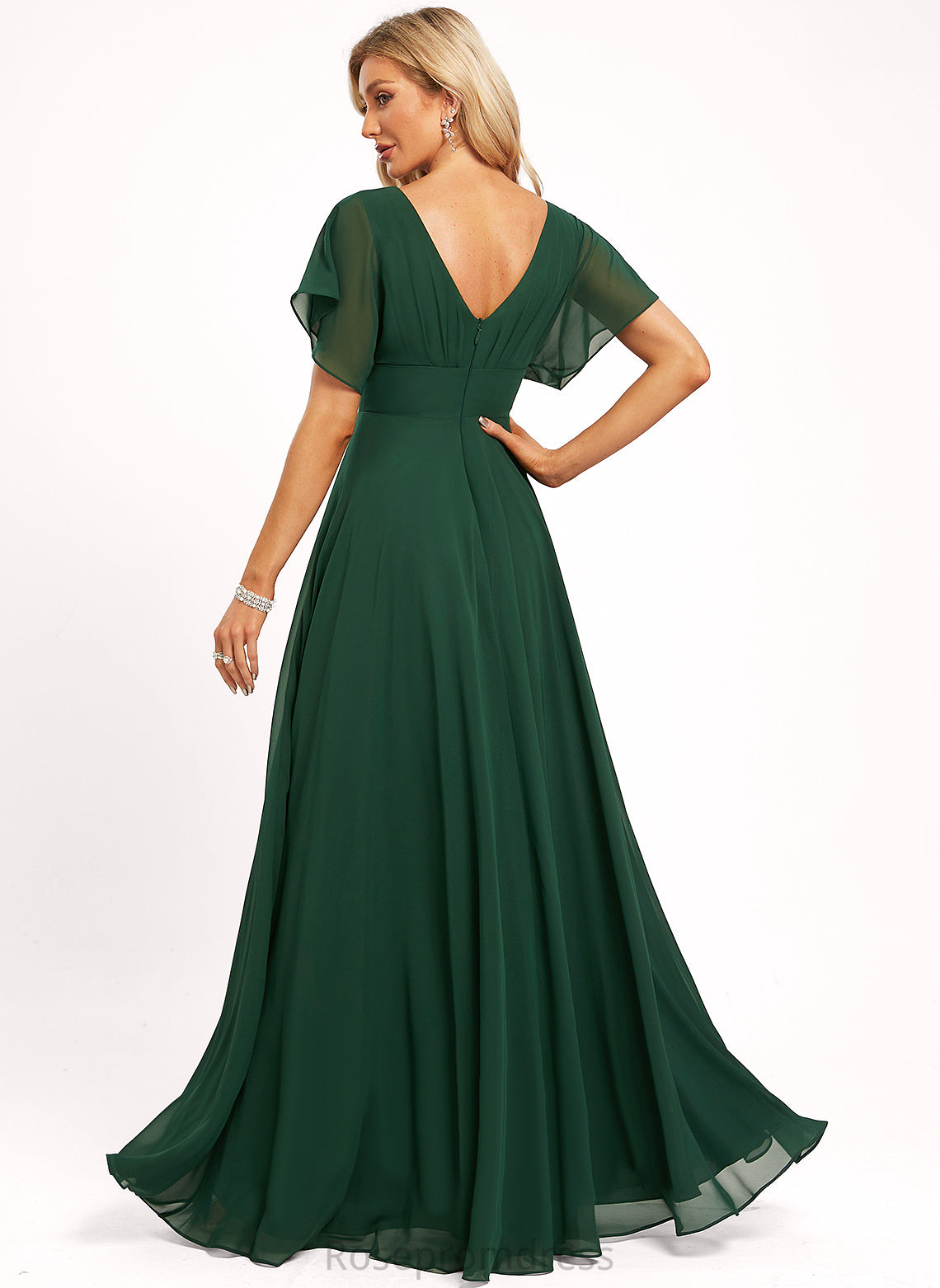 Length A-line Floor-Length V-Neck Silhouette Neckline Fabric Straps&Sleeves Shania Bridesmaid Dresses