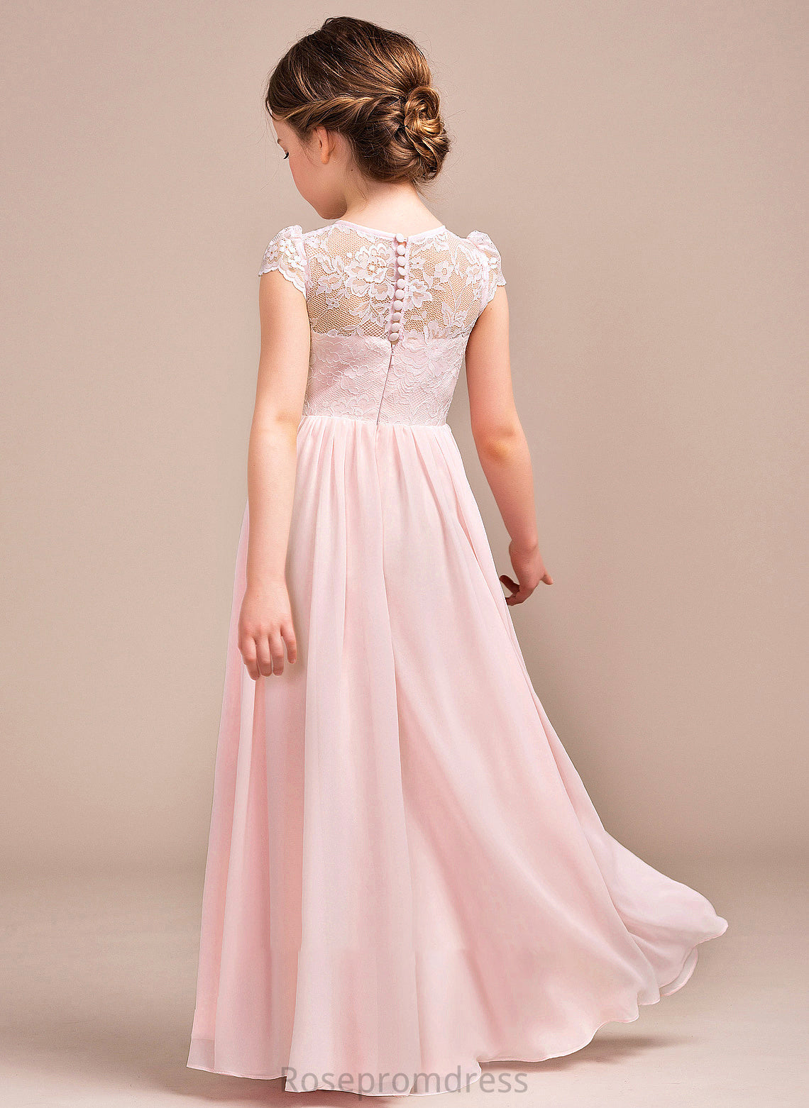 A-LineScoopNeckFloor-LengthChiffonLaceJuniorBridesmaidDress#81155 Sanai Junior Bridesmaid Dresses